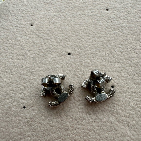 Authentic CHANEL CC Stud Earrings - Picture 7 of 8